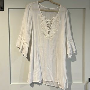 O’Neill Boho Style White Bathing Suit Coverup